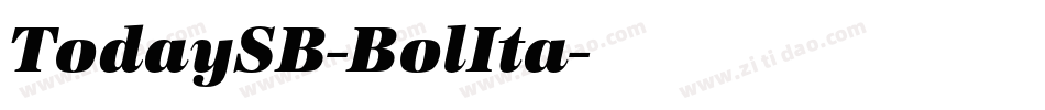 TodaySB-BolIta字体转换
