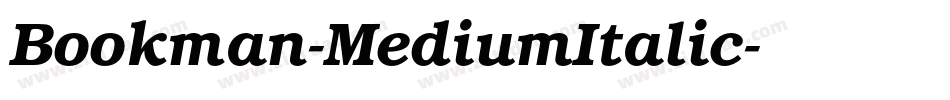 Bookman-MediumItalic字体转换