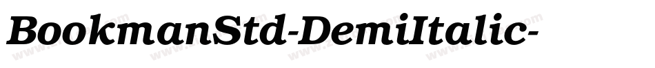 BookmanStd-DemiItalic字体转换