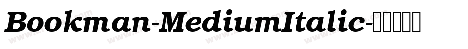 Bookman-MediumItalic字体转换