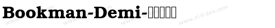 Bookman-Demi字体转换