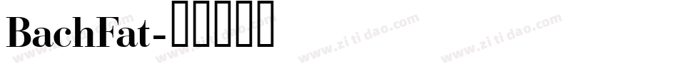 BachFat字体转换