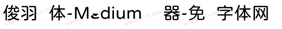 俊羽圆体-Medium转换器字体转换