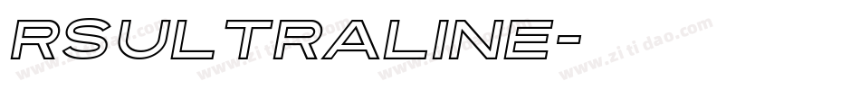 RSUltraLine字体转换