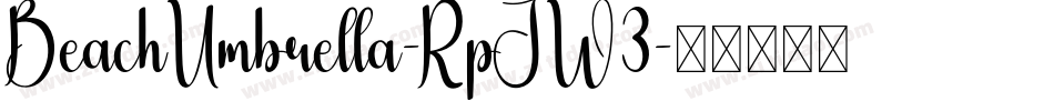 BeachUmbrella-RpJW3字体转换