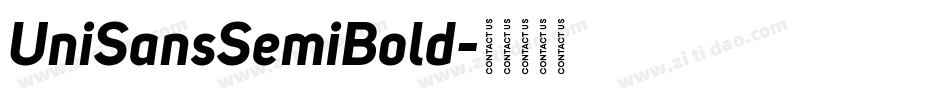 UniSansSemiBold字体转换