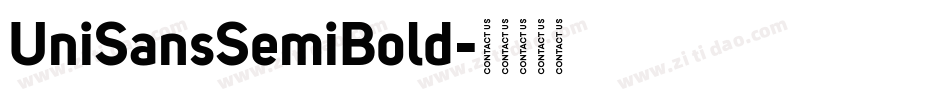UniSansSemiBold字体转换