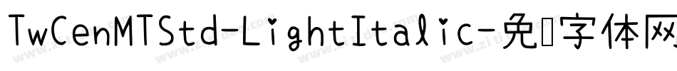 TwCenMTStd-LightItalic字体转换