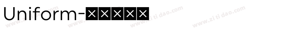 Uniform字体转换