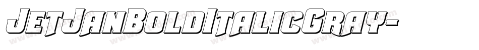 JetJanBoldItalicGray字体转换