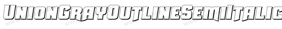 UnionGrayOutlineSemiItalic-13vg字体转换