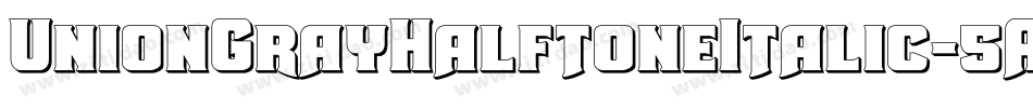 UnionGrayHalftoneItalic-5AdG字体转换