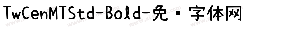 TwCenMTStd-Bold字体转换