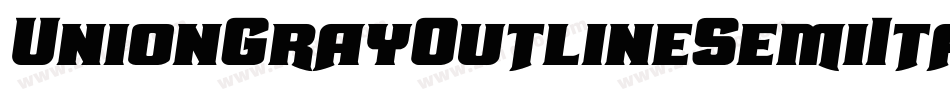 UnionGrayOutlineSemiItalic-13vg字体转换