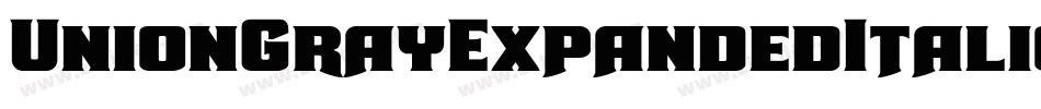 UnionGrayExpandedItalic-GmjD字体转换