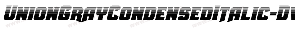 UnionGrayCondensedItalic-Dvj1字体转换
