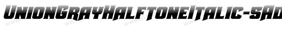 UnionGrayHalftoneItalic-5AdG字体转换
