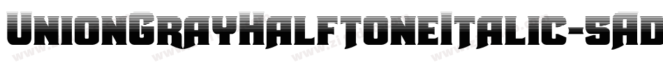 UnionGrayHalftoneItalic-5AdG字体转换