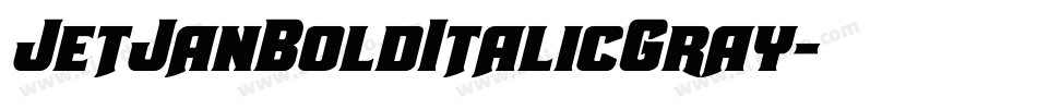 JetJanBoldItalicGray字体转换