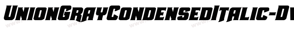 UnionGrayCondensedItalic-Dvj1字体转换