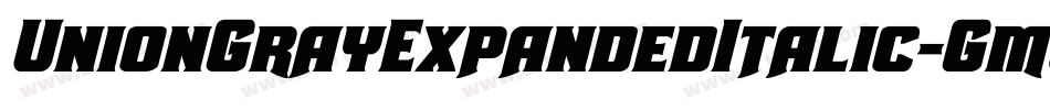 UnionGrayExpandedItalic-GmjD字体转换