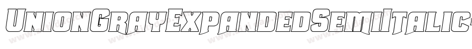 UnionGrayExpandedSemiItalic-jwMM字体转换 UnionGrayExpandedSemiItalic-jwMM字体转换