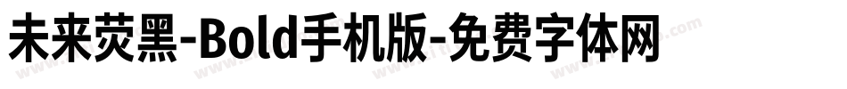 未来荧黑-Bold手机版字体转换