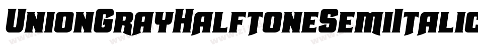 UnionGrayHalftoneSemiItalic-6qPD字体转换