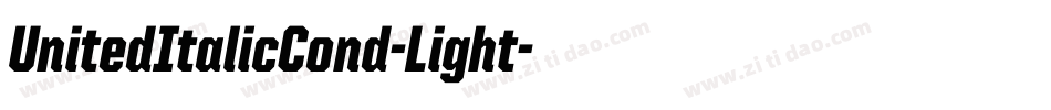 UnitedItalicCond-Light字体转换