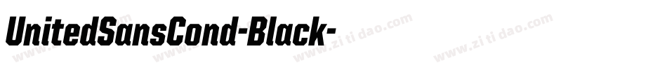 UnitedSansCond-Black字体转换
