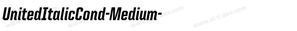 UnitedItalicCond-Medium字体转换