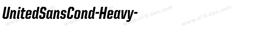 UnitedSansCond-Heavy字体转换