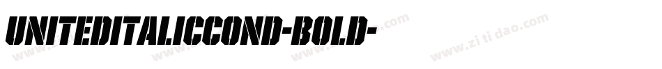 UnitedItalicCond-Bold字体转换