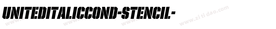 UnitedItalicCond-Stencil字体转换