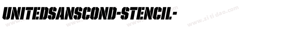 UnitedSansCond-Stencil字体转换