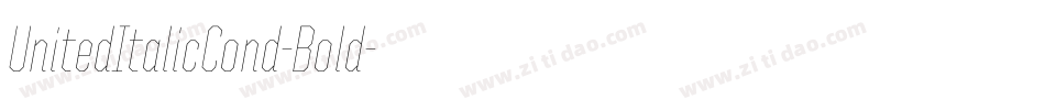UnitedItalicCond-Bold字体转换