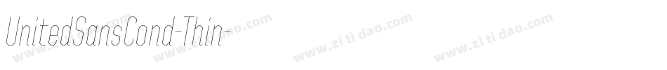 UnitedSansCond-Thin字体转换