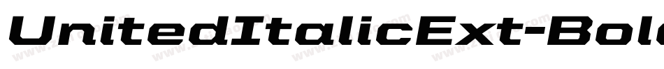 UnitedItalicExt-Bold字体转换