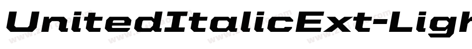 UnitedItalicExt-Light字体转换