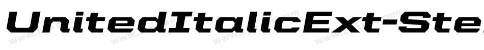 UnitedItalicExt-Stencil字体转换