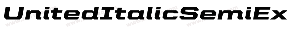 UnitedItalicSemiExt-Black字体转换