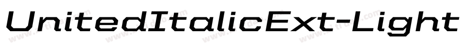 UnitedItalicExt-Light字体转换