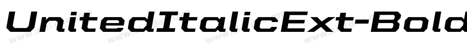 UnitedItalicExt-Bold字体转换
