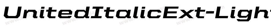 UnitedItalicExt-Light字体转换