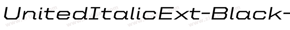 UnitedItalicExt-Black字体转换