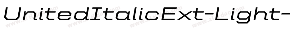 UnitedItalicExt-Light字体转换
