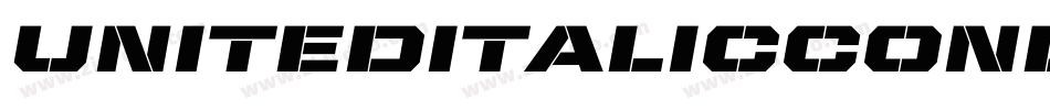 UnitedItalicCond-Stencil字体转换