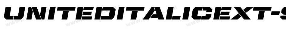 UnitedItalicExt-Stencil字体转换