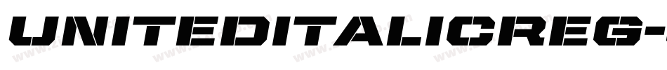 UnitedItalicReg-Stencil字体转换