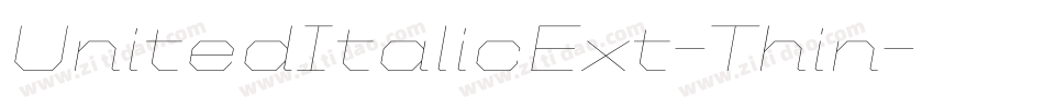 UnitedItalicExt-Thin字体转换